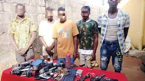 Police arrest five suspected armed robbers