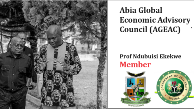 Gov. Otti, Appoints Prof. Ndubuisi Ekekwe, Others To Abia Global Economic Advisory Council (AGEAC)
