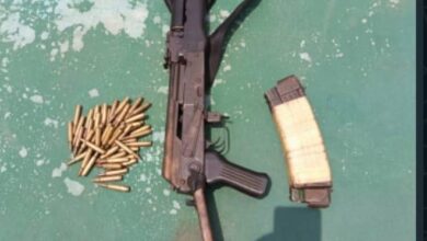 Anambra police recover weaponry and search the kidnappers' hideout.